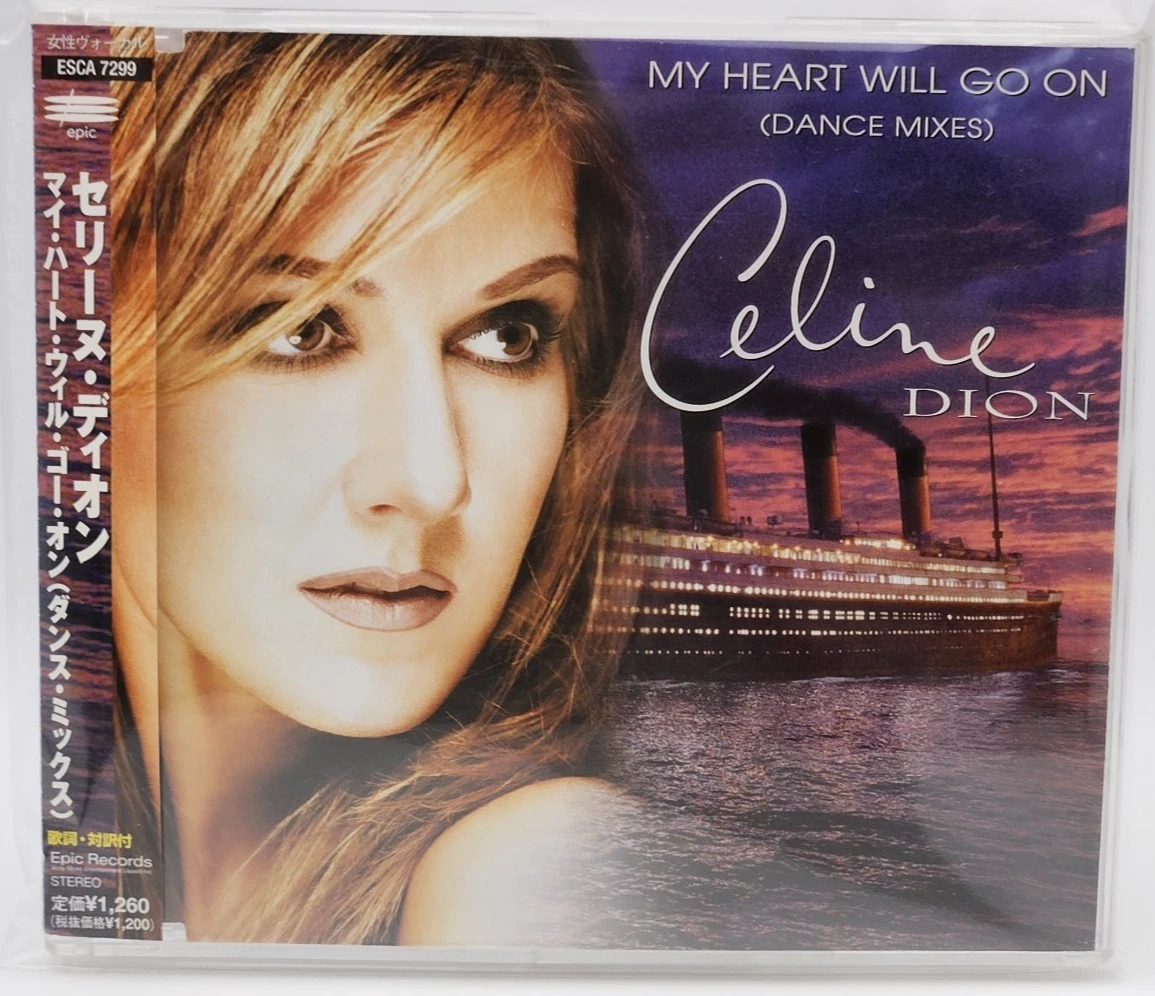 CELINE DION My Heart Will Go On Dance Mixes Japón Single CD ESCA 7299 con OBI...