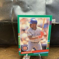 1991 Donruss Baseball Card Dave Clark Chicago Cubs #616