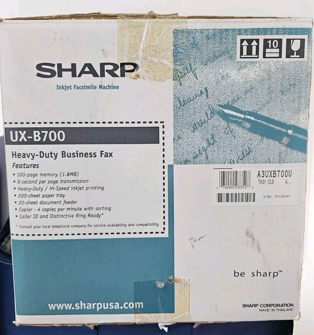 Sharp UX-B700 Large-Capacity Business Inkjet Fax Machine Facsimile
