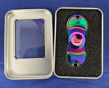 Rainbow Metal Tri-Bar Fidget Spinner with Tin Case — listing 4