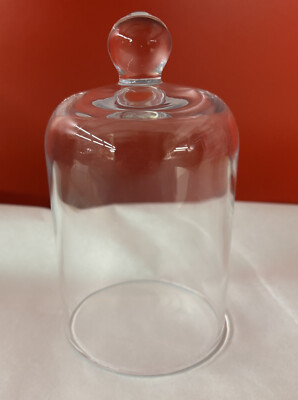 Klarglas Single Cup Cake Kuppel und Griff Kuchen H15 x B8 cm