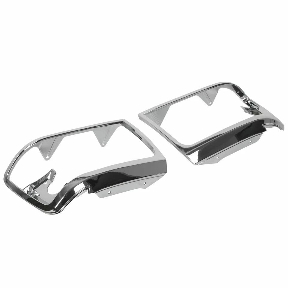 HECASA Chrome Headlights Trim Bezel Pair For 1992-1996 Ford Bronco F150 Pickup Foto 3 de 4