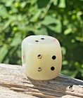 3/4" Green Onyx Dice Strength Stamina Luck Hand-Carved Stone Carving Board Game