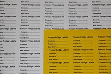 260 printed Food Freezer Labels Hi Tac adhesive stickers for meat fish fruit Veg