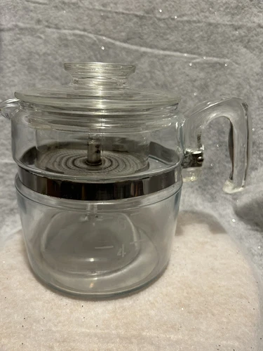 Vintage Glass Pyrex Coffee Perculator 6 Cup #7756-B