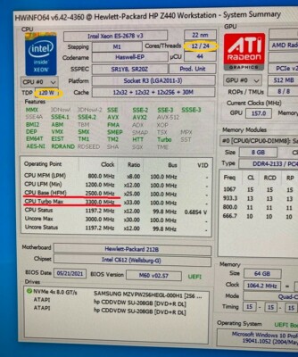 メル72855さん専用★11/20 Intel Xeon E5-2678 V3 12 Core 2.50GHz CPU Processor SR20Z