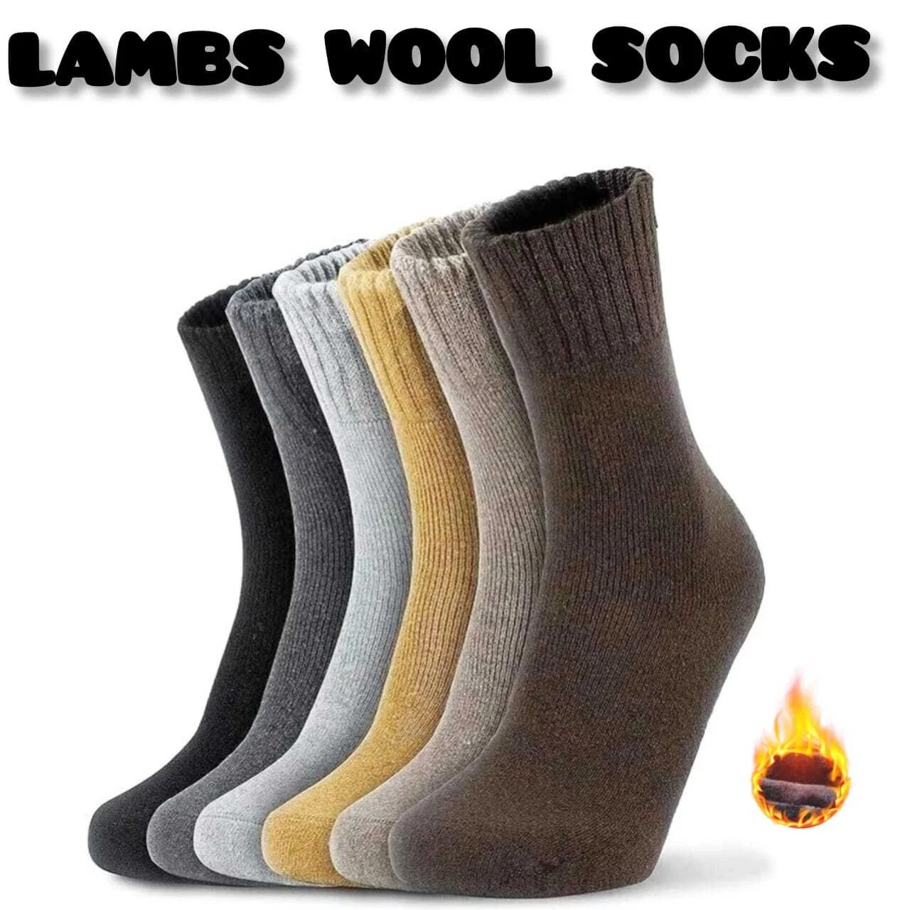 6 Pairs Women's Merino Wool Boots Socks Heavy Duty Thermal Socks Size 10-13
Opens in a new window or