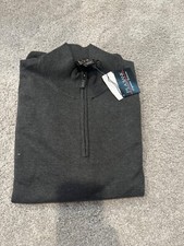 Jos. A. Bank Signature Collection Men's XL Gray 1/4 Zip Long Sleeve Sweater