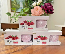Dove Bath Bombs 2 Pack Vanilla Raspberry Creamsicle Milk Swirls NEW
