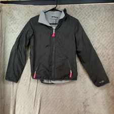 Champion Girls 10 Jacket Dark Gray Fleece Lined Lightweight Water Wind Resistant