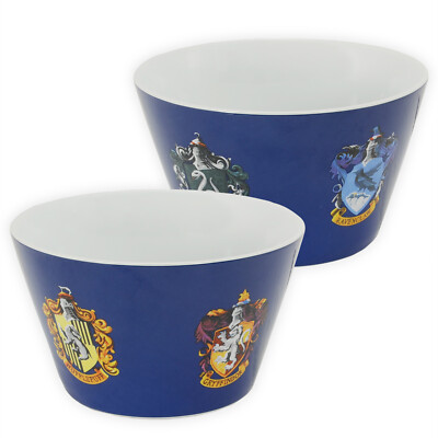 Harry Potter Müslischale 5 Wappen Hogwarts Schale Schüssel Porzellan Blau 500ml