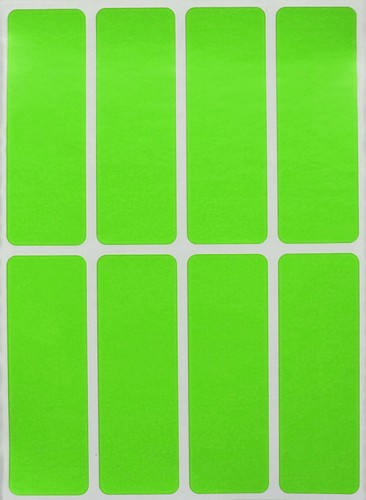 Etiqueta rectangular verde neón en varios tamaños (1" x 3/8" - 4" x 2") 15 hojas - Imagen 11 de 16