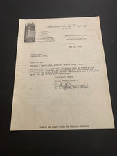 1931 American Surety Company Letterhead Des Moines Iowa