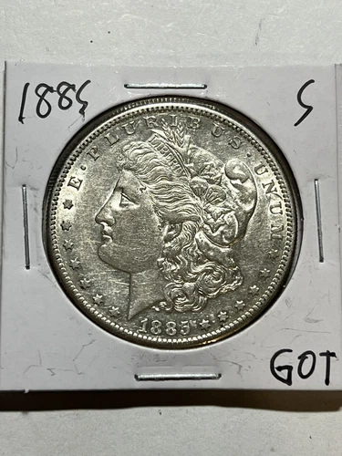 1885-S Morgan Silver Dollar AU+/UNC Tough Date