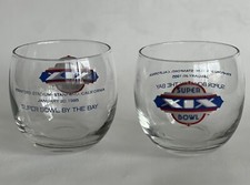 Super Bowl XIX Glass Cocktail Tumblers Super Bowl By The Bay…set of Four