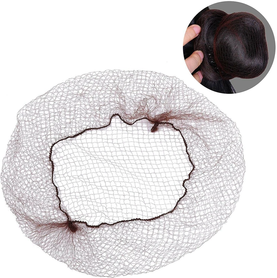 NEW 5+ Invisible BROWN Hair Nets Bun Cover Elastic Edge FREE SAME DAY US SHIPPIN - Image 2 of 2