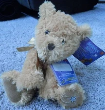 Russ Berrie Shining Stars HONEY BEAR Fuzzy Soft Plush Tan Teddy Bear NWT
