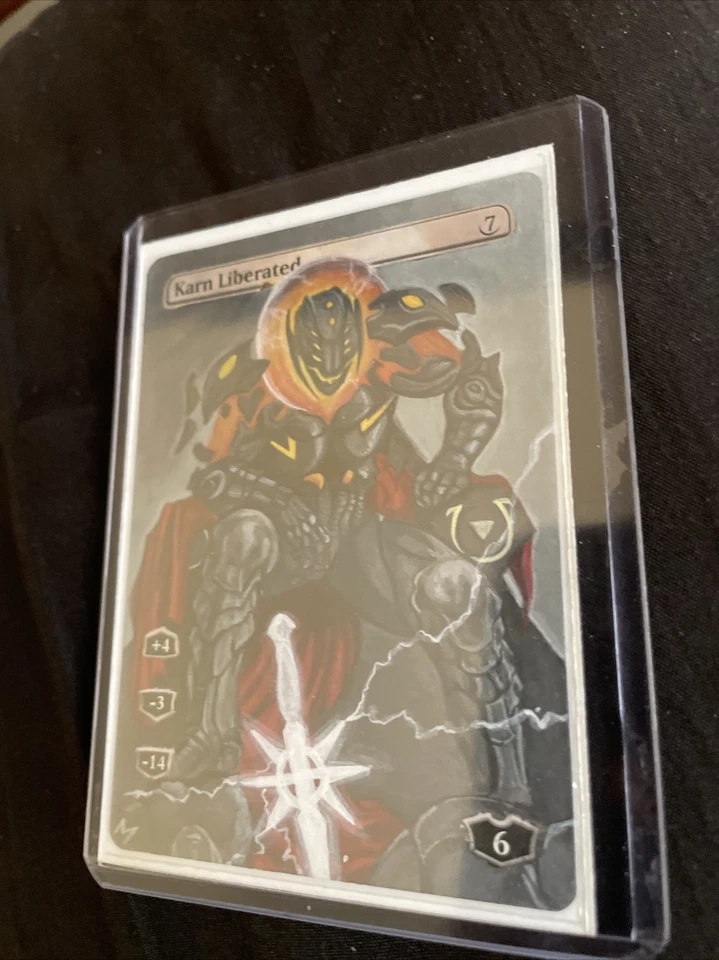 Mtg Altered Art Karn Liberated | Marvel Ultron On Throne [Annihilation Conquest] - Image 3 of 4
