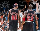 Dennis Rodman Signed 16x20 Photo Bulls w/ The Last Dance Beckett Wit BAS COA