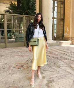 NWT ZARA BEAUTIFUL SATIN MIDI A-LINE 