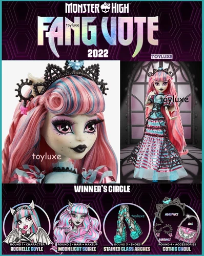 Monster High  Rochelle Goyle Fang Vote Doll RARE SOLD OUT NEW in ORIGINAL BOX ! - Picture 1 of 17