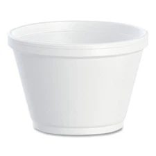 Dart 6SJ12 Foam Containers, 6 oz, White, 1000/Carton, CA & WA Restricted