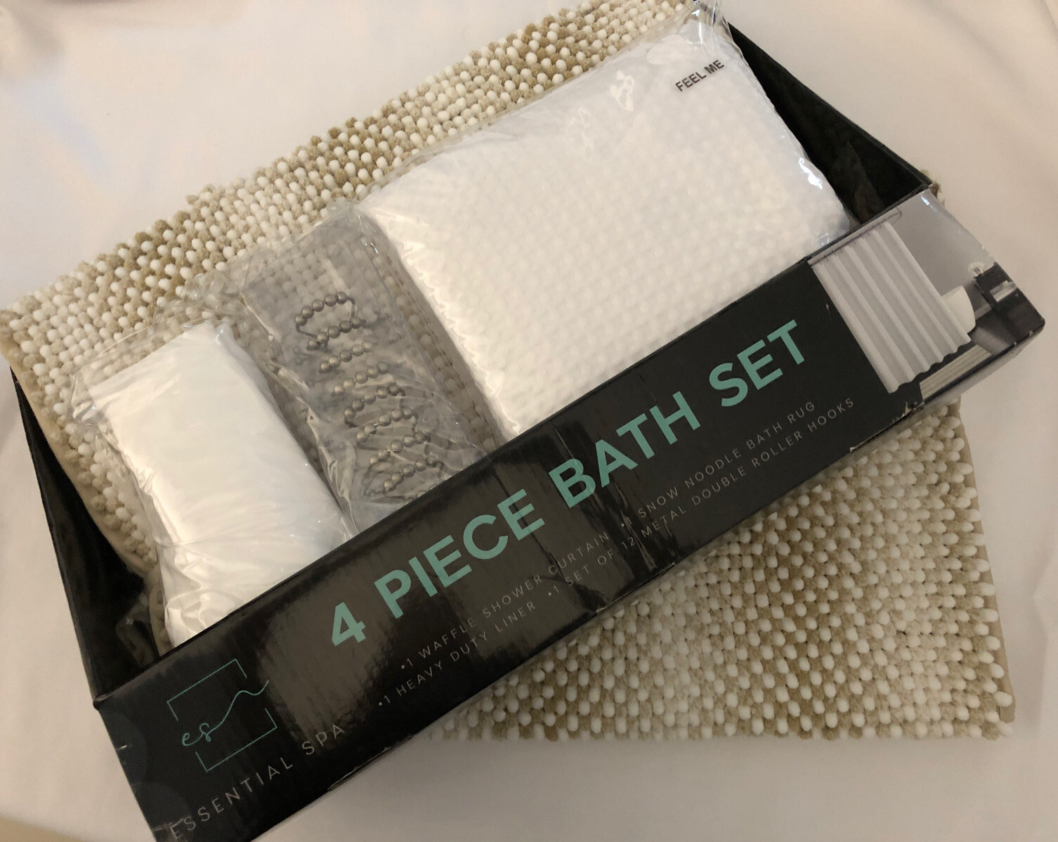 Stylehouse 5 Piece Bath Set Incl 2 Rugs Liner Shower Curtain And Rings For Sale Online Ebay