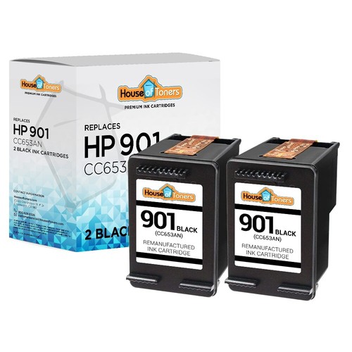 2 PK 901 Black Ink Cartridges for HP Officejet J4660 J4680 4500 eBay