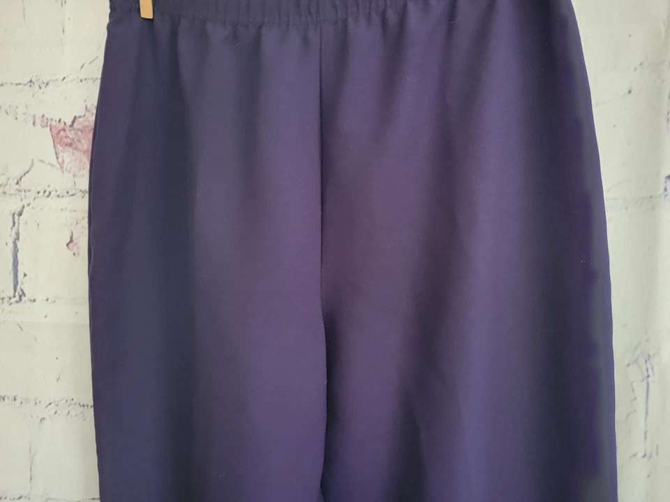 Фиолетовые прямые миниатюрные брюки Nikki размер 16 эластичная талия легкий уход полиэстер - Изображение 3 из 4