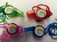 12 pcs GOD LOVES YOU Whistle Kids Children Adults Gifts Necklace Style 4 COLORS