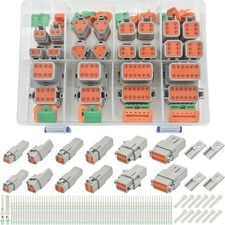 205 PCS Deutsch Connector Kit, DT 2 3 4 6 8 12 Pin Connectors, IP67 Waterproof E