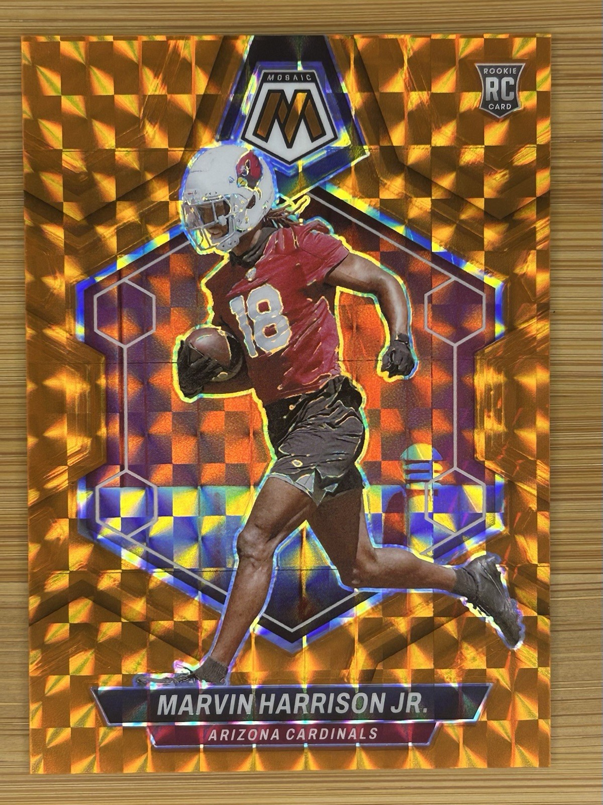 2024 Panini Mosaic - RC Orange Mosaic Prizm #304 Marvin Harrison Jr. #/199