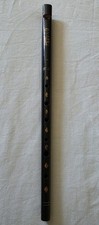Vintage Original Tin Clarke Penny Whistle Note D in Black & Gold