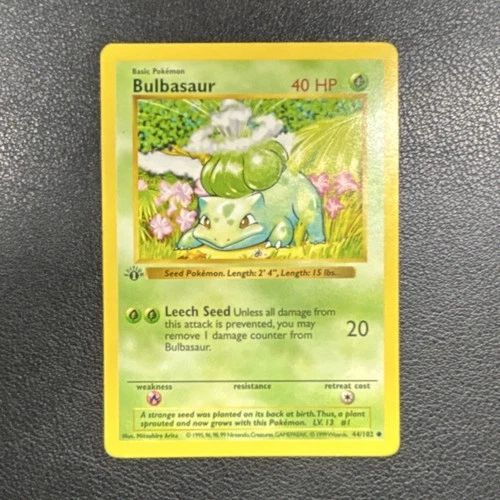 Pokémon Bulbasaur 044/102 1st edition shadowless Base Set