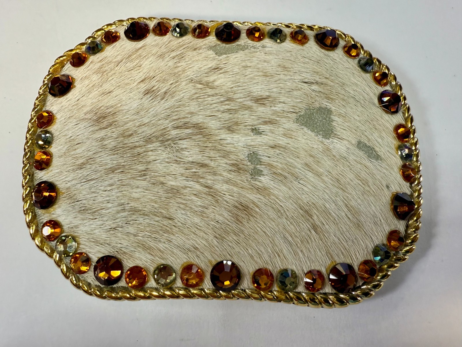 Multi-Colored Rhinestone Border Surrounding Cowhi… - image 17