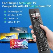 Telecomando universale Philips con comandi vocali Ambilight e pulsanti app – (Smart) TV - Slimtron PH-IR V4