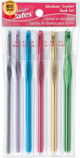 Susan Bates Silvalume Crochet Hook Set Sizes F-G-H-I-J-K in Pouch