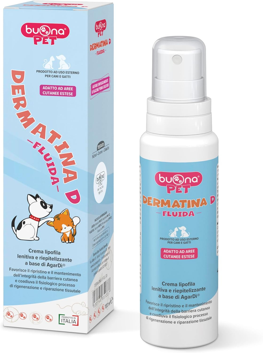 Dermatina D Fluida 100ml: Trattamento Barriera Cutanea Cani e Gatti