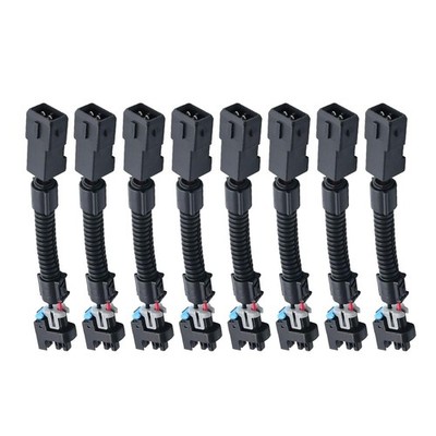 8pcs EV1 Injector Harness Pigtail Adapter for LS1 LS6 LQ4 LQ9 4.8 5.3 6.0 Delphi
