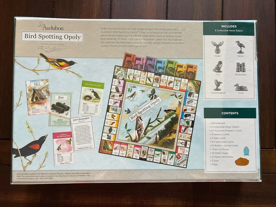 Audubon Bird Spotting Opoly Collectors Edition Board Game Monopoly - Image 2 of 4