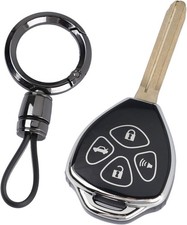 Black Key Fob Cover Shell Protector For 2006-2014 Toyota Avalon Camry Corolla Ve