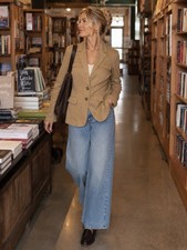 J.Crew Classic Beige Structured Cotton Utility Blazer 4 Flap Pockets Size 10 NWT