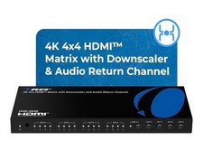 4K@60Hz 4×4 HDMI Matrix Switch with Downscaler & ARC, 18Gbps, HDCP 2.2, HDR, Aud