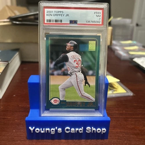 2001 Topps #593 Ken Griffey Jr Cincinnati Reds MLB Legend HOF PSA 7