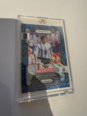 2026 Panini Prizm Monopoly World Cup Maradona #16 Four Corners Blue Wave Prizm