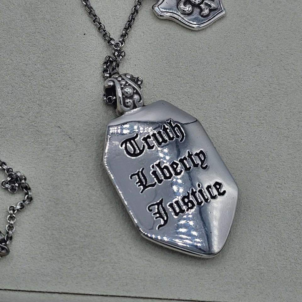 Collar Brighton Honor Above All plateado cadena de 34 pulgadas Foto 3 de 4