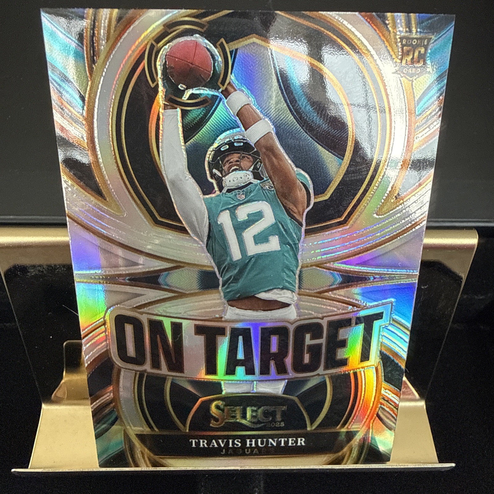 2025 Panini Select - Travis Hunter - On Target Silver Prizm (RC) (1)