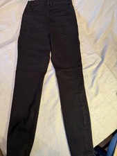 Good American Womens Jeans Size 4/27 Black Stretch Slim Straight 27.5 Inseam