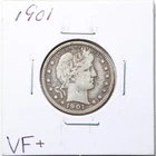 1901 25C Barber Liberty Head Quarter Dollar in VF+ Condition #6700
