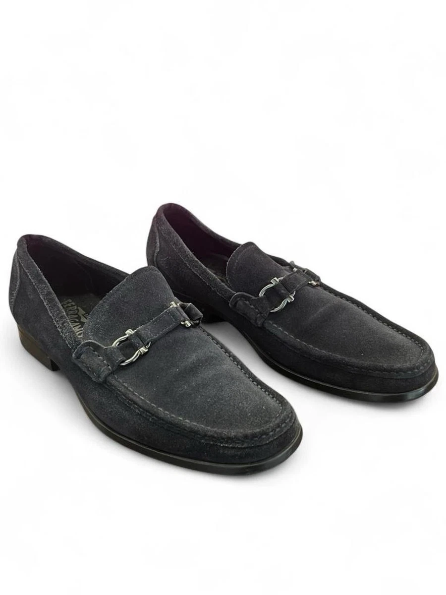 Salvatore Ferragamo◇シューズ/--/BLK/スウェード// 靴 シューズ